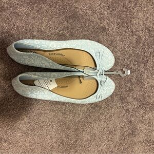 Blue Floral Women's Ballet Flats